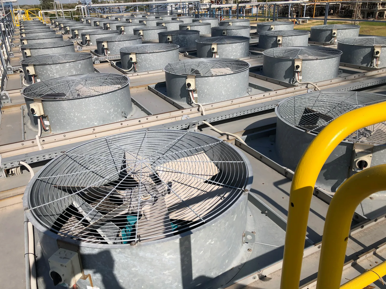 Fan row of industrial air coolers – custom-built air cooler units